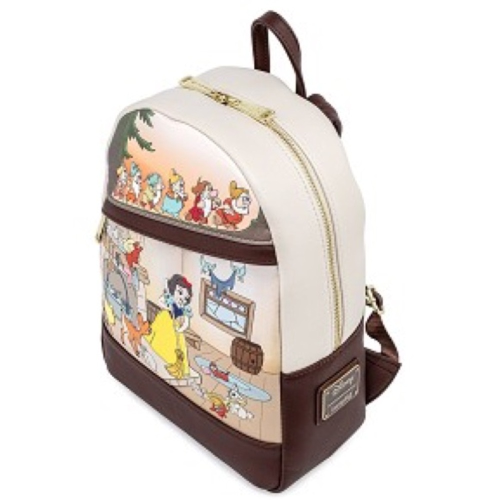 Disney Loungefly Mini Backpack - Snow White And The Seven Dwarfs Multi Scene NWT - Picture 3 of 6
